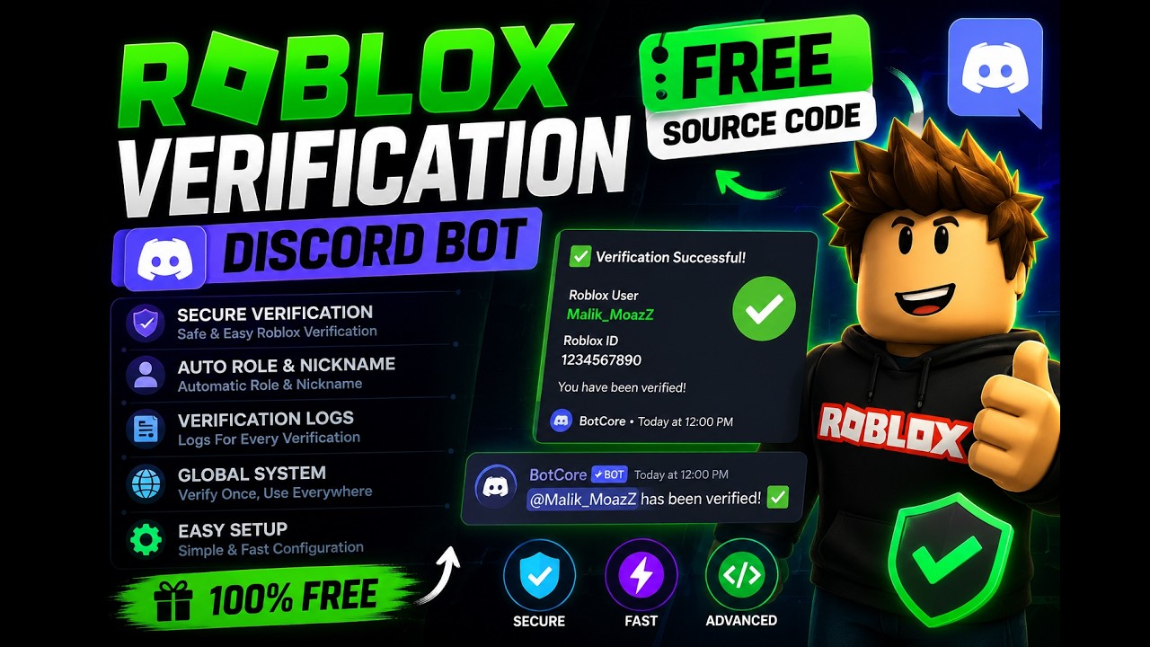I Built the Ultimate Roblox Verification Discord Bot + Free source