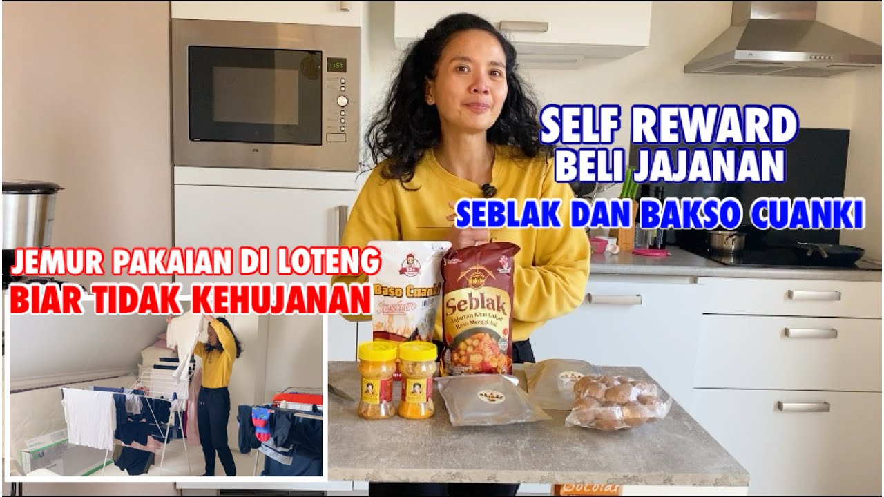 JEMUR PAKAIAN DAN ANGKAT JEMURAN KERING | KEMUDIAN JAJAN SEBLAK DAN BAKSO CUANKI