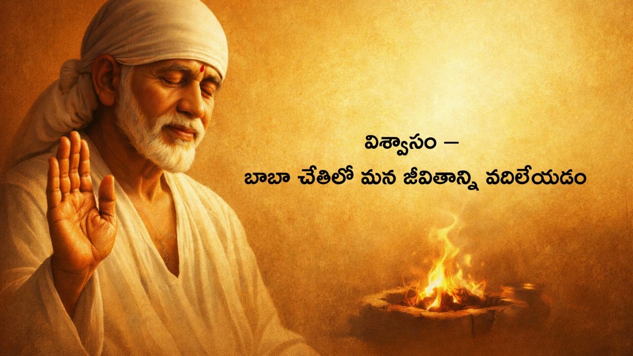 ధుని – ధ్వని Episode 42 | విశ్వాసం – బాబా చేతిలో జీవితం వదిలేయడం | Sai Baba Telugu Podcast