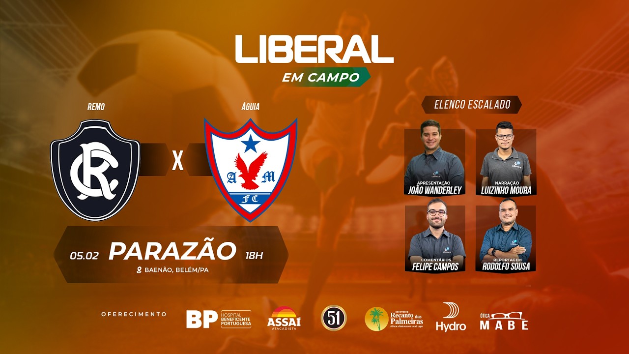 REMO X ÁGUIA - AO VIVO E COM IMAGENS DO ESTÁDIO - CAMPEONATO PARAENSE 2026