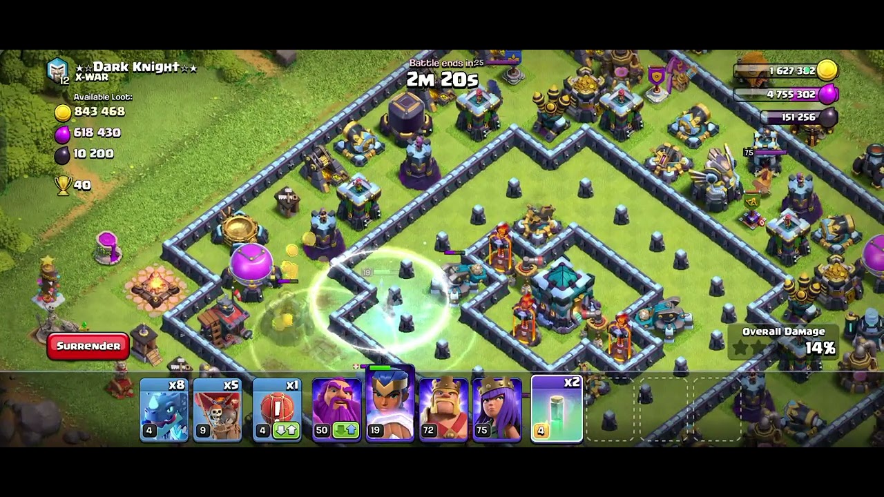  clash of clash রযেল    champion attck   যেভাবে করবেন