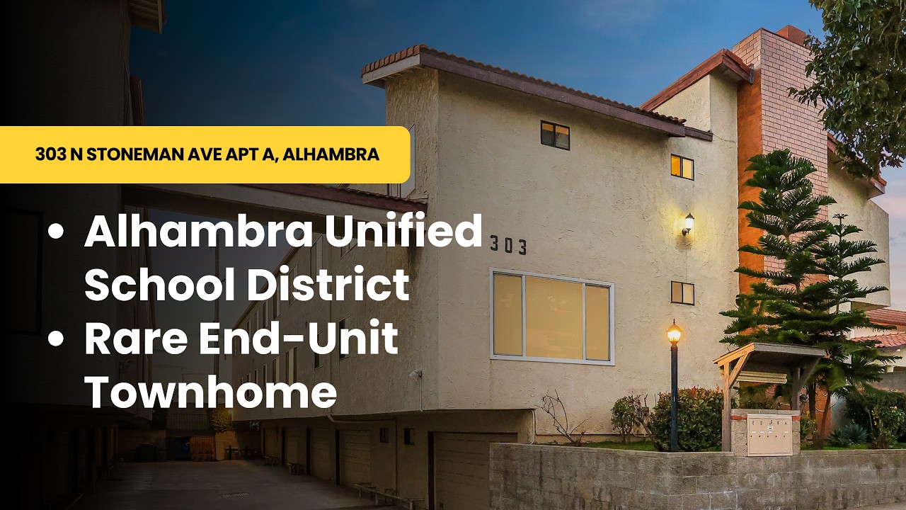 Rare End-Unit Townhome in North Alhambra | 4 Bed + First-Floor Suite | 303 N Stoneman Ave #A
