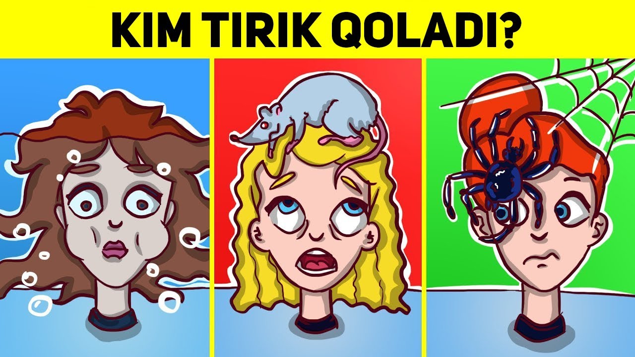 KIM TIRIK QOLADI? SUPER MANTIQIY BOSHQOTIRMALAR SIZ NECHTASIGA TO'G'RI JAVOB BERA OLASIZ?