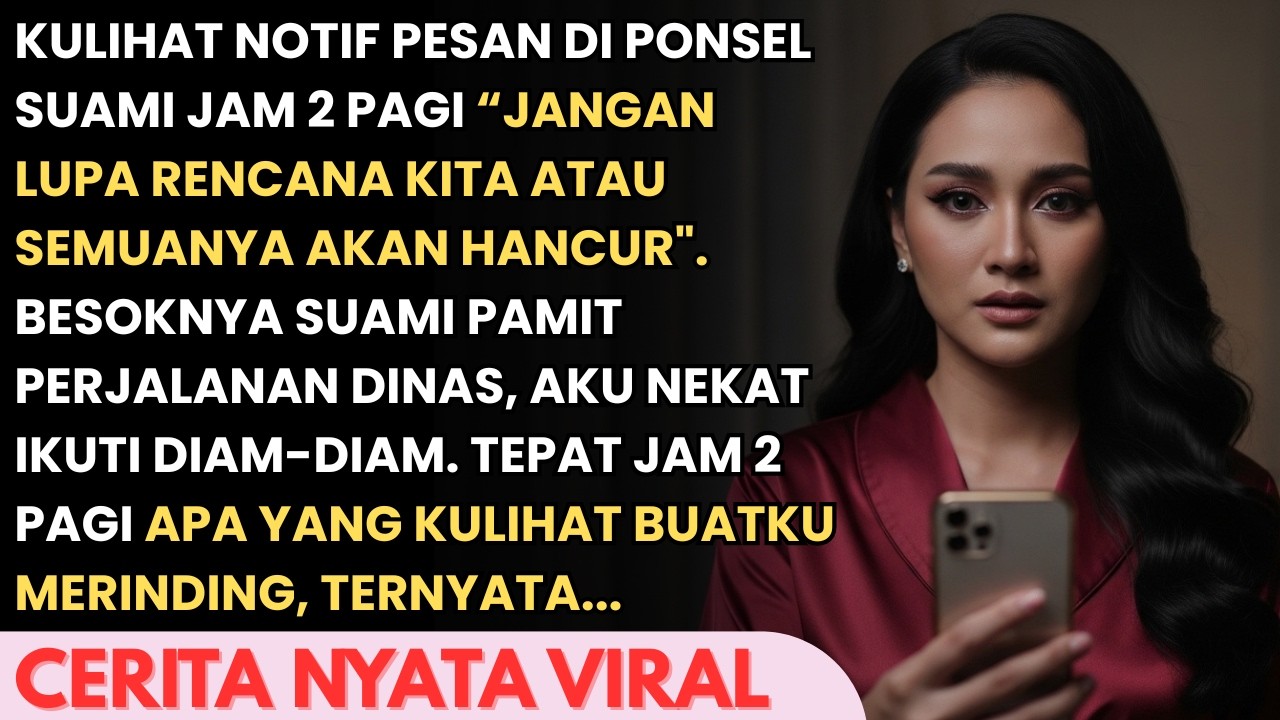 JAM 2 MALAM AKU KAGET MELIHAT PESAN DI HP SUAMI - BESOKNYA KU IKUTI DIA, AKU SYOK KETIKA MELIHAT...