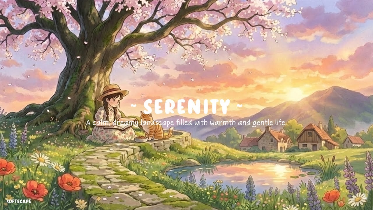 Relax in a Ghibli Style World • Study Beats for Deep Work