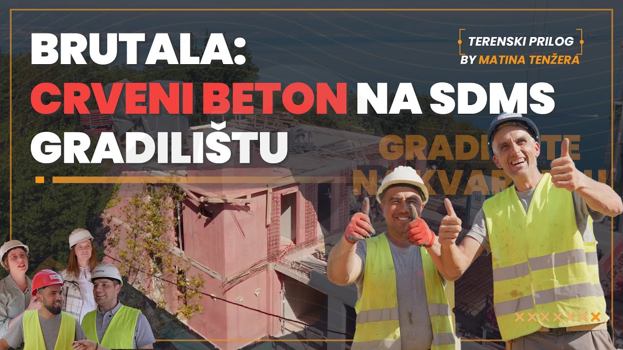 Crveni beton na gradilištu u Hrvatskoj: 