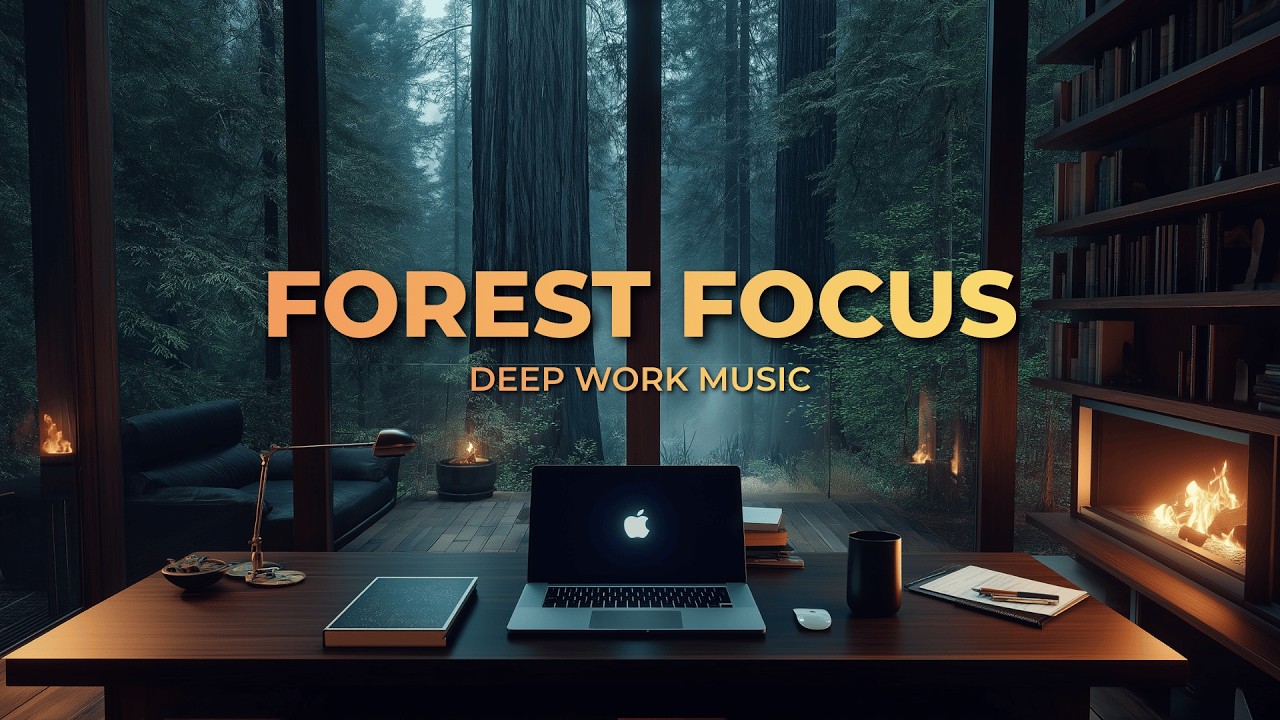 Deep Work Music for Flow State  – 🌲 Forest Cabin Ambience for Coding, Studying & Long Hours of Work
