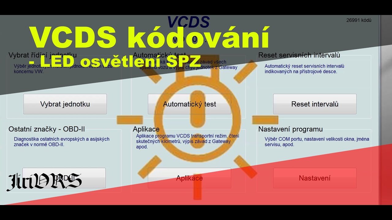 VCDS kódování - LED osvětlení SPZ