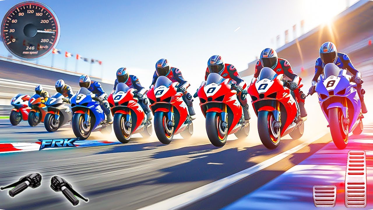 Motorcycle Gameplay Best Bike Stunt Game Android | High Speed Racing Gameplay