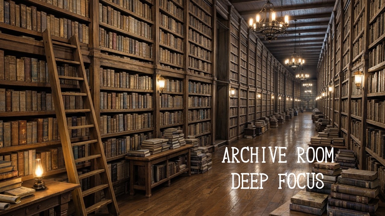 Ancient Archive Room 🌙 75 Minutes of Deep Focus Lofi for Studying and Reading｜古い書庫の夜BGM