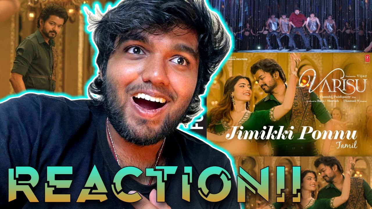 Jimikki Ponnu Full Video | REACTION!! | Varisu | Thalapathy Vijay | Thaman S | Vamshi Paidipally