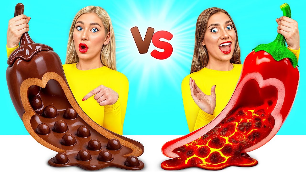 Челлендж. Шоколадная Еда vs Настоящая еда | Смешные Ситуации на Кухне от Choco DO