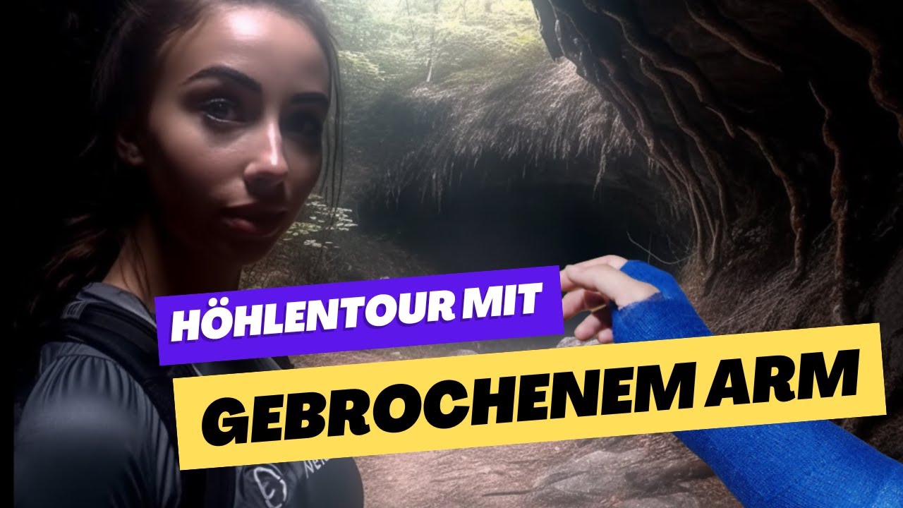 Nur nicht HINFALLEN! HÖHLENTOUR mit gebrochenen Arm