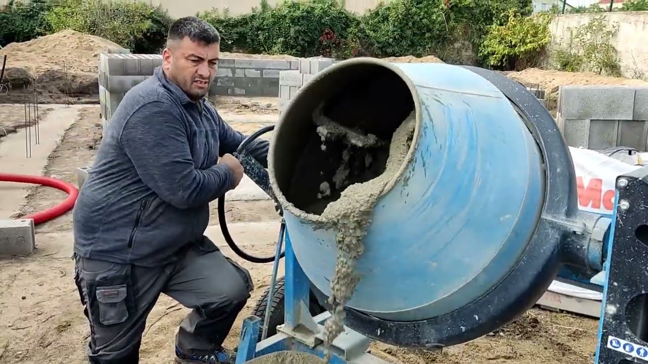 CEMENT MIXER. How is it working? Ep 4 (Bétonnière) #construction #france #bétonnière #video