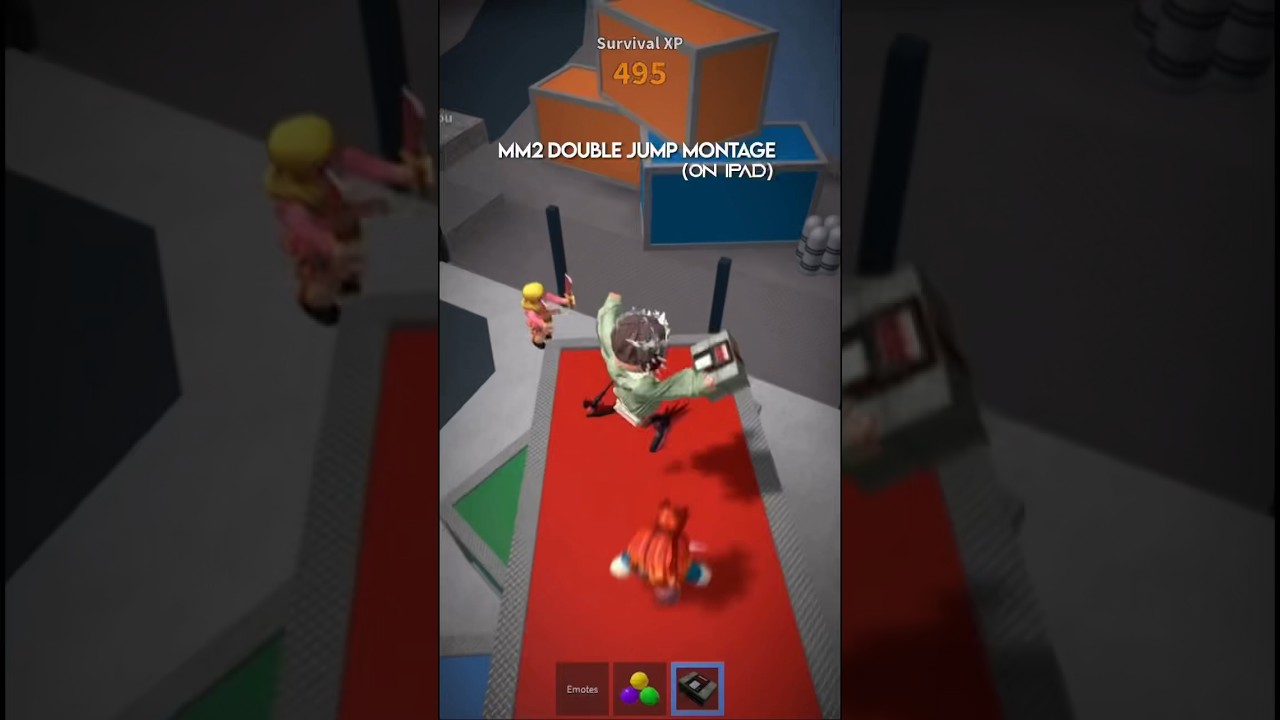 Mm2 double jump montage on ipad!! comment for tutorial💚