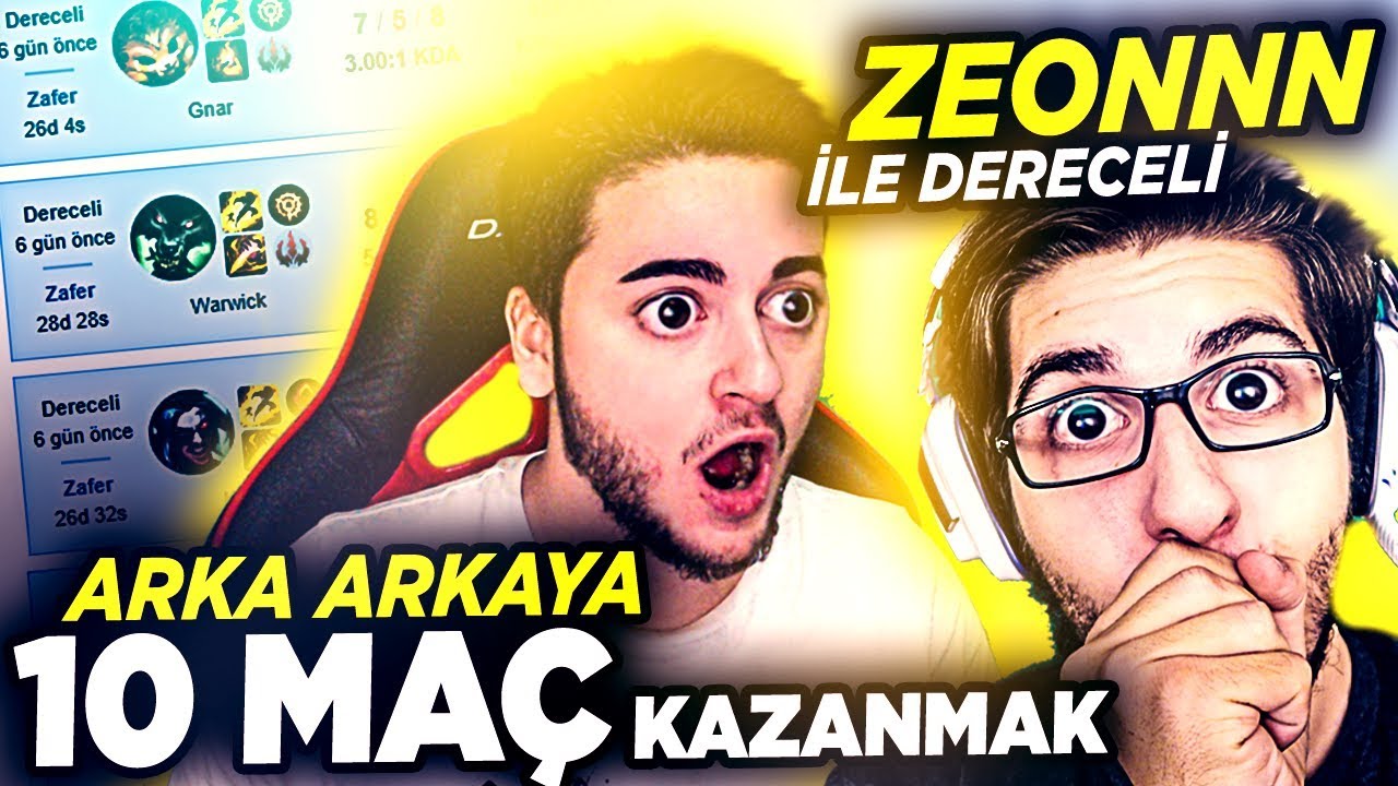 HİÇ YENİLMEDEN 10 DERECELİ MAÇ KAZANMAK! | ZEONNN İLE TAŞIYORUZ | Zegabon