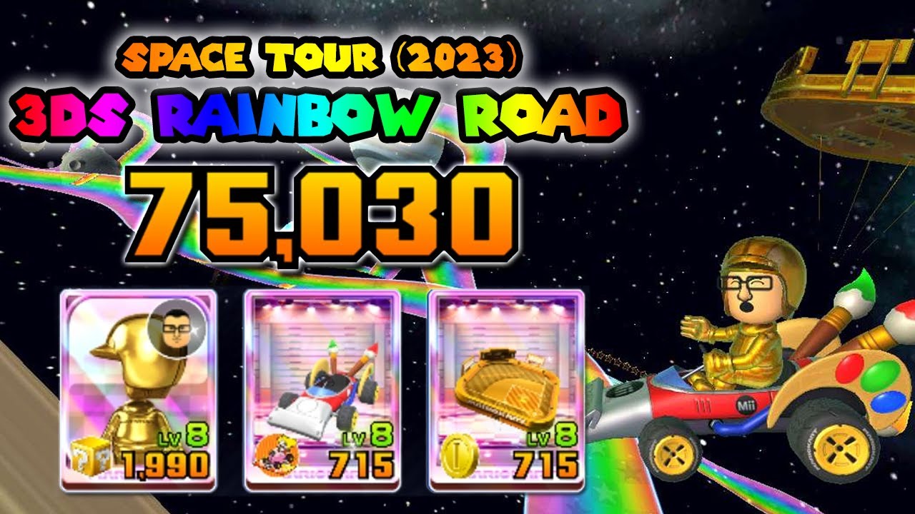 My first 75K on #3DSRainbowRoad - Space Tour (2023) | #MarioKartTour Highscore Runs