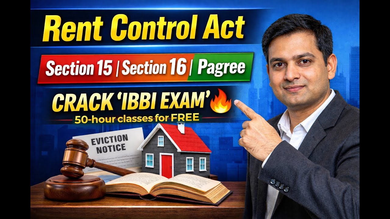Rent Control Act part-2 | Law real estate | Section 15, Section16, Standard Rent & Pagree |IBBI Exam