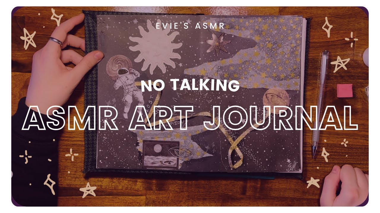 Art Journal ASMR - Sounds of Collage (No Talking, Background ASMR)