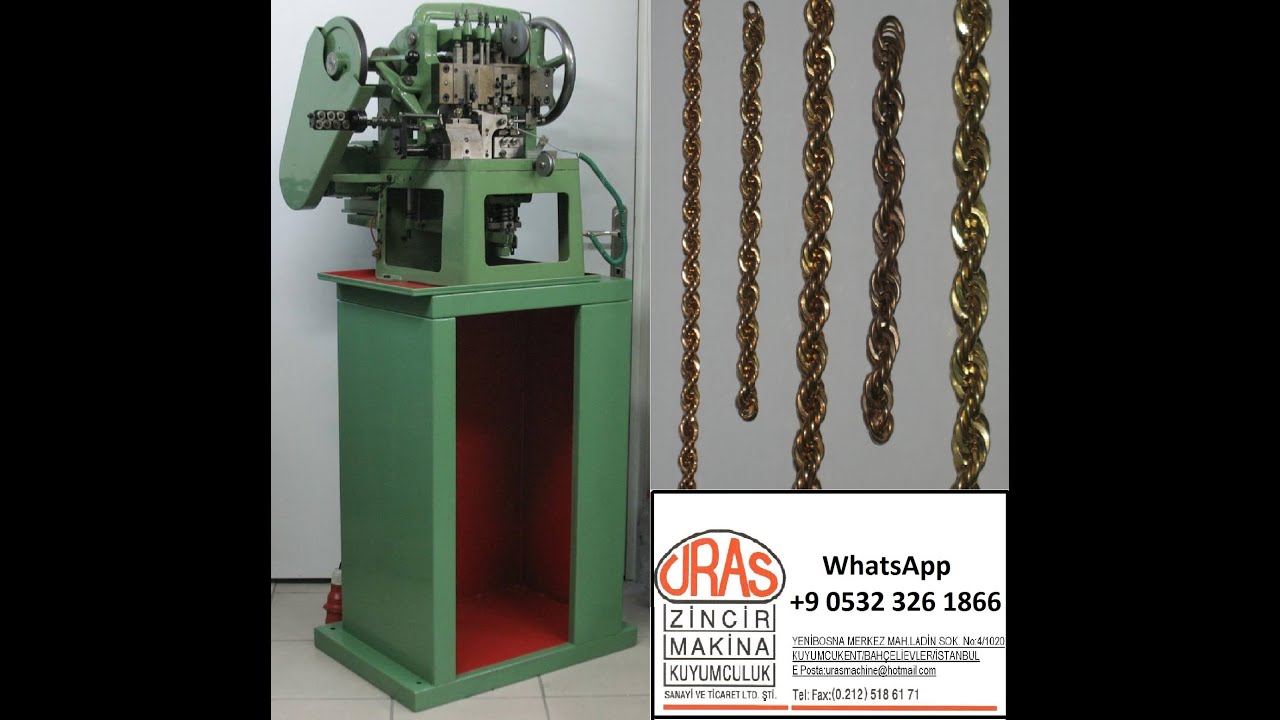 ALMAN MALI HALAT ZİNCİR İMALAT MAKİNESİ / ROPE CHAİN MAKİNG MACHİNE / Theodore Bechtold /Germany...