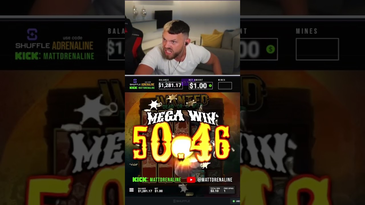 BIG PROFIT ON SLOT! #mattdrenaline #shuffle #gamebling #casino #profit #shorts #money