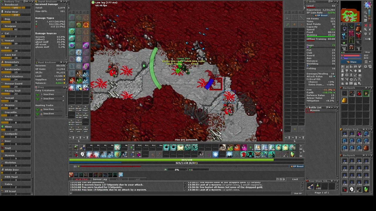Tibia - Gloom Wolf, Ghost Wolf, Wyvern 