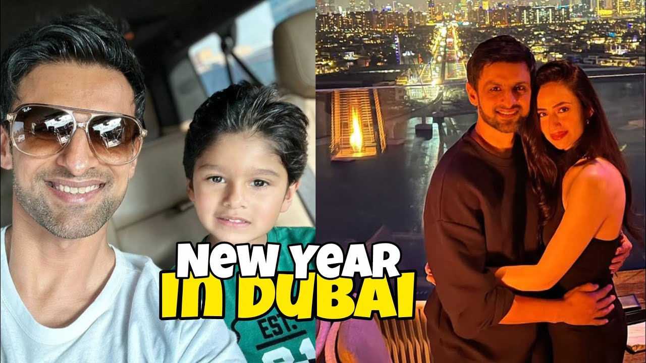 Shoaib Malik celebrities New Year with wife Sana and Son Izhaan in Dubai / Shoaib Malik with son 