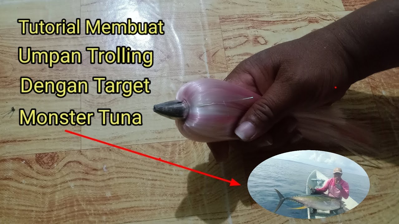 Cara mudah!!! Membuat Umpan Trolling Pakai Ikan terbang Mati Target Monster Tuna ~ Hardin mancing