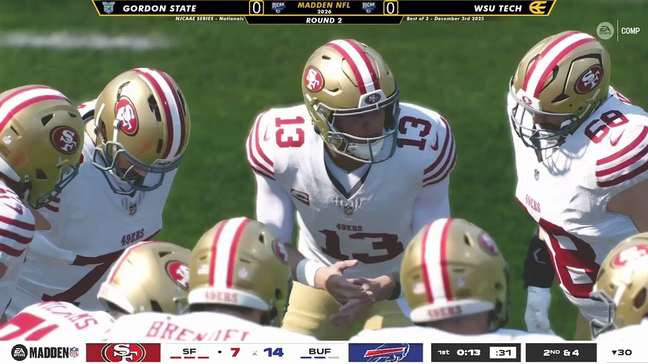 WSU Tech vs Gordon State | Madden 26 | NJCAAE Nationals | Quarterfinals  No Casters