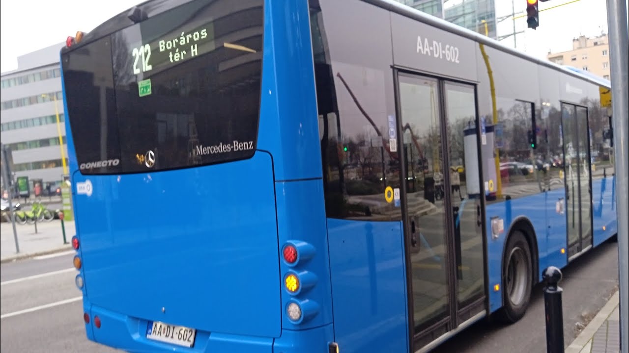 Utazás a 212-es Busz vonalán az új Mercedes Conecto busszal.