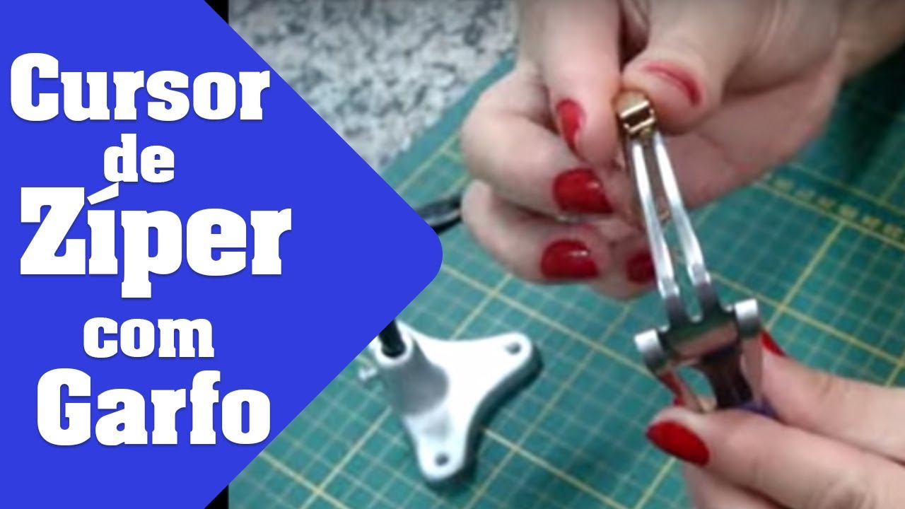 Como colocar cursor em zíper de metro usando um garfo