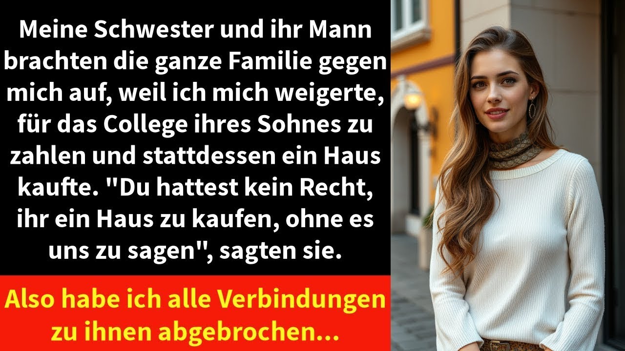 Meine Schwester und ihr Mann brachten die ganze Familie gegen mich auf, weil ich mich weigerte,