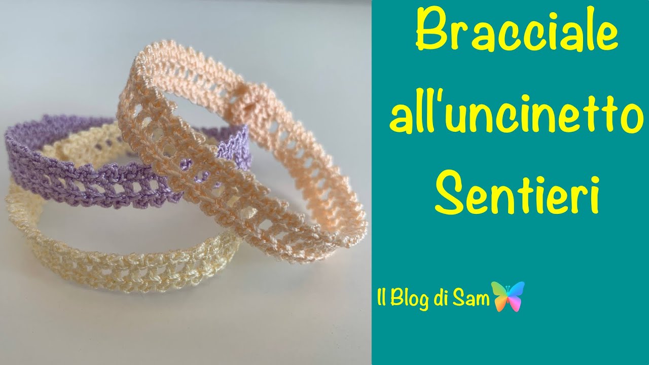 Spiegazione del bracciale all'uncinetto Sentieri