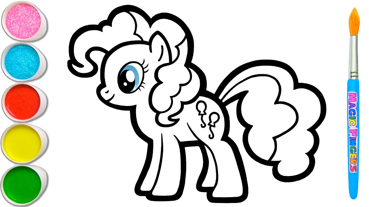 Rysowanie, malowanie i kolorowanie Pinkie Pie dla dzieci | Porady dotyczące malowania #174