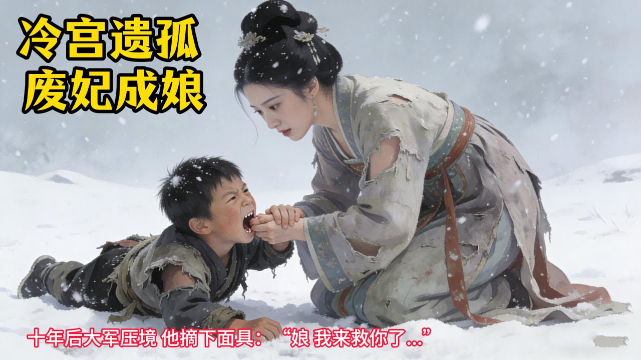 冷妃在冷宮角落發現一個快凍死的小男孩，他只會發出野獸般的嗚咽。我教他說話寫字，給他取名“安寧”。十年後大軍壓境，少年帝王摘下面具，用生澀的官話對我喊：“娘，我來救你了...” #古偶 #冷妃#废妃