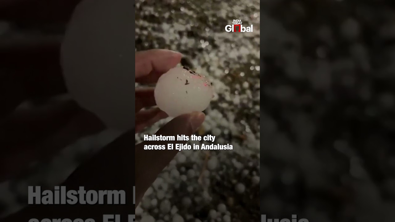 Massive Hailstorm Strikes El Ejido, Spain | Golf Ball-Sized Hail Causes Havoc!