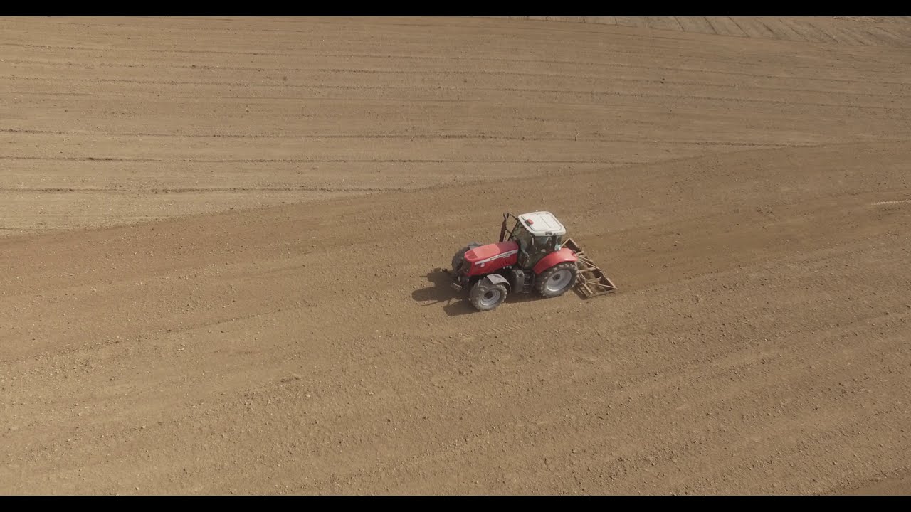 DJI drone view field cultivation