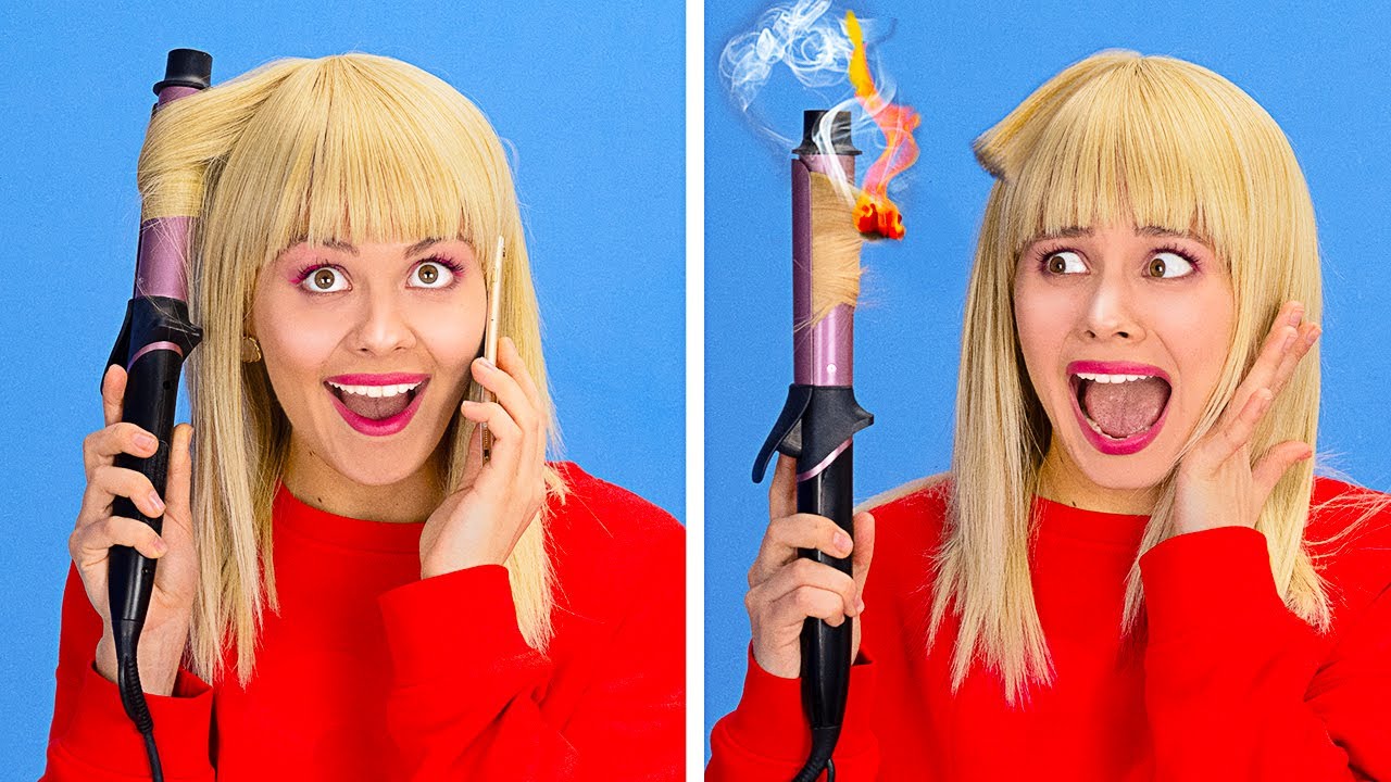CAPELLI LUNGHI VS CAPELLI CORTI || Problemi quotidiani coi capelli by 123GO