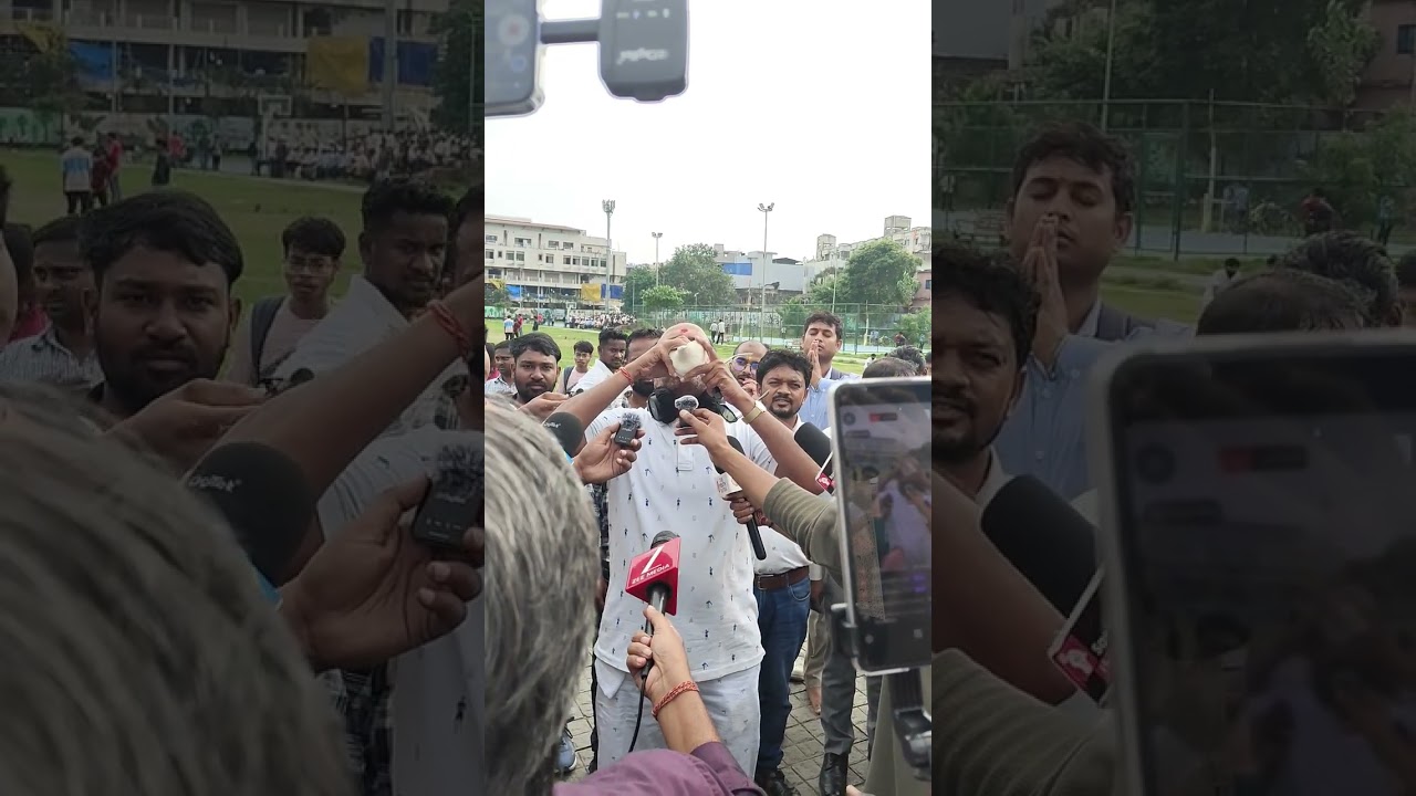 JPSC andolan ka शंख बजा कर अहवान किया गया।