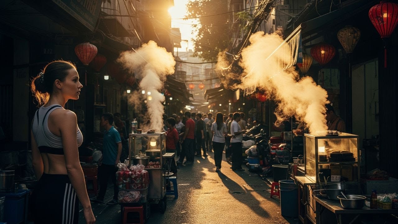 Hanoi 4K Walking Tour: From Chaotic Streets & Street Food to a Calm Lakeside Sunset | Vietnam