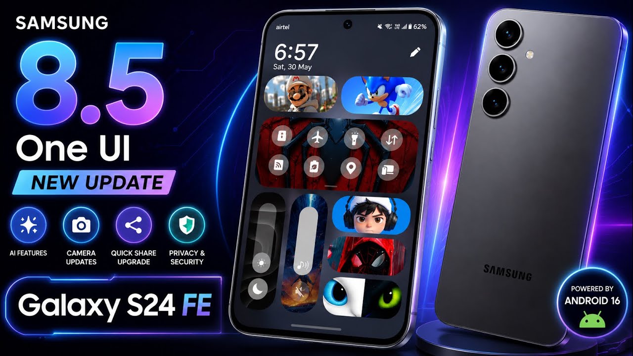 Samsung Galaxy S24 FE One UI 8.5 Update 🔥 Top New Features & Changes!