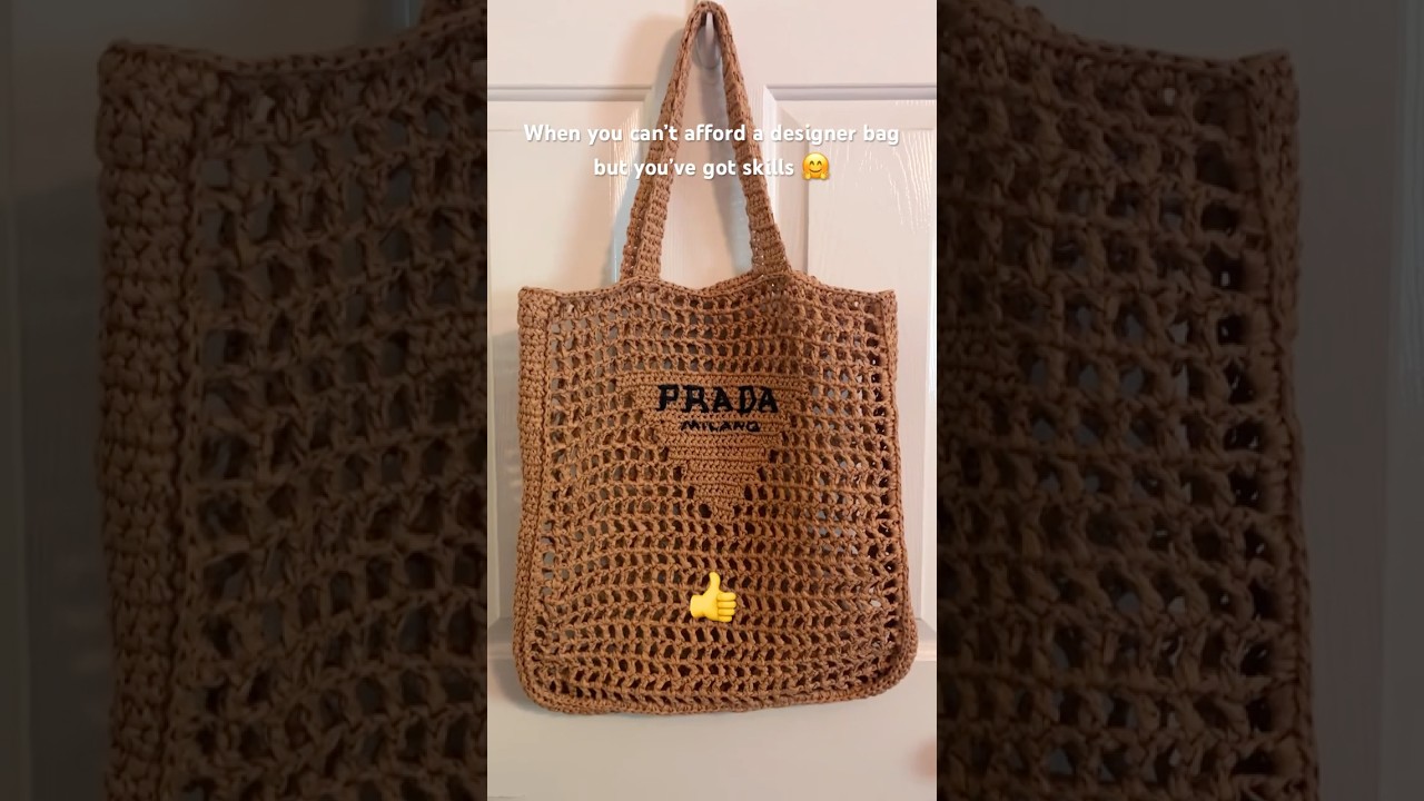 Crochet Prada Inspired Bag. Like, Share & Subscribe! 😊 #handmade #diy #crochetbag #crochet