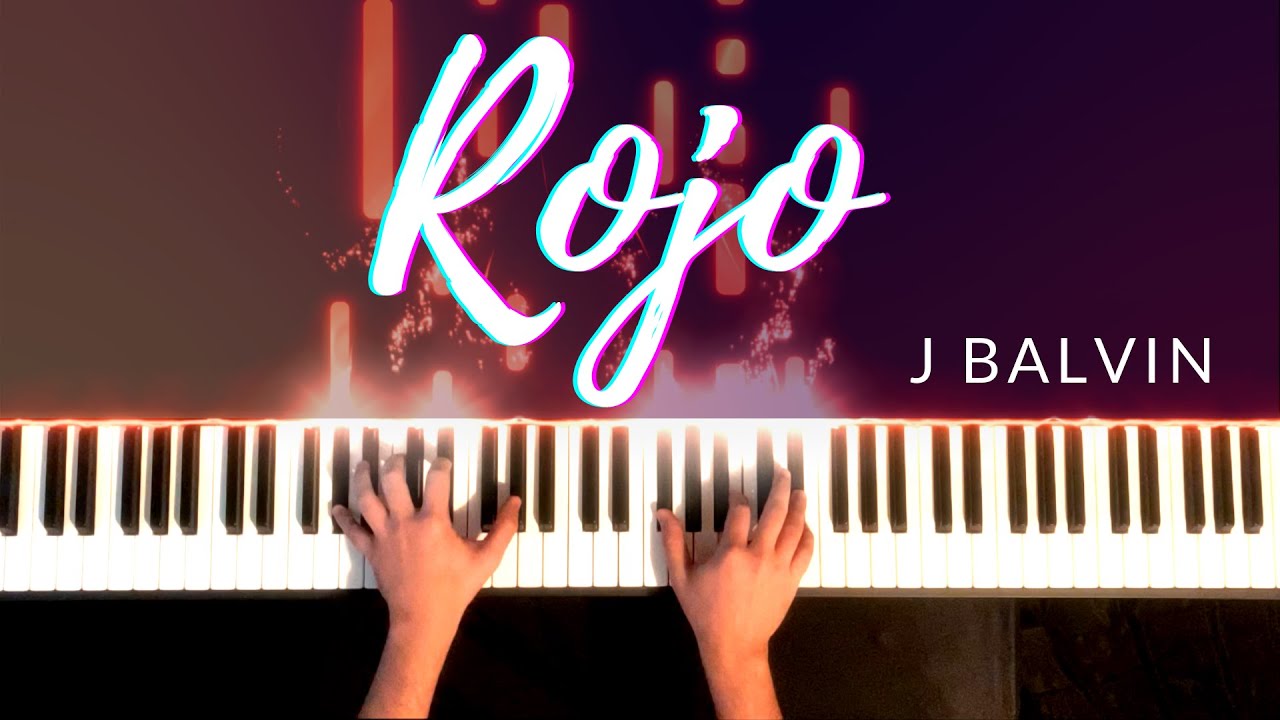 J Balvin - Rojo (Piano Cover) Tutorial