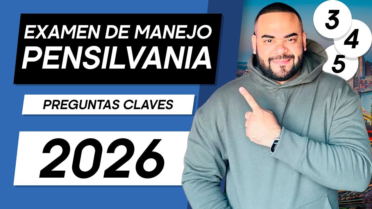 EXAMEN TEORICO DE MANEJO PENSILVANIA 2026 I Aprobarás con estas preguntas #3 , 4 y 5