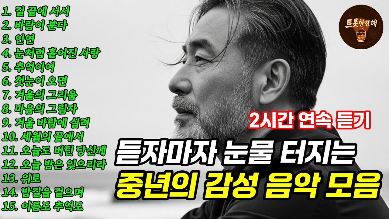 들으면 눈물 나는 트로트 2시간｜중년을 위한 감성 위로 노래 베스트