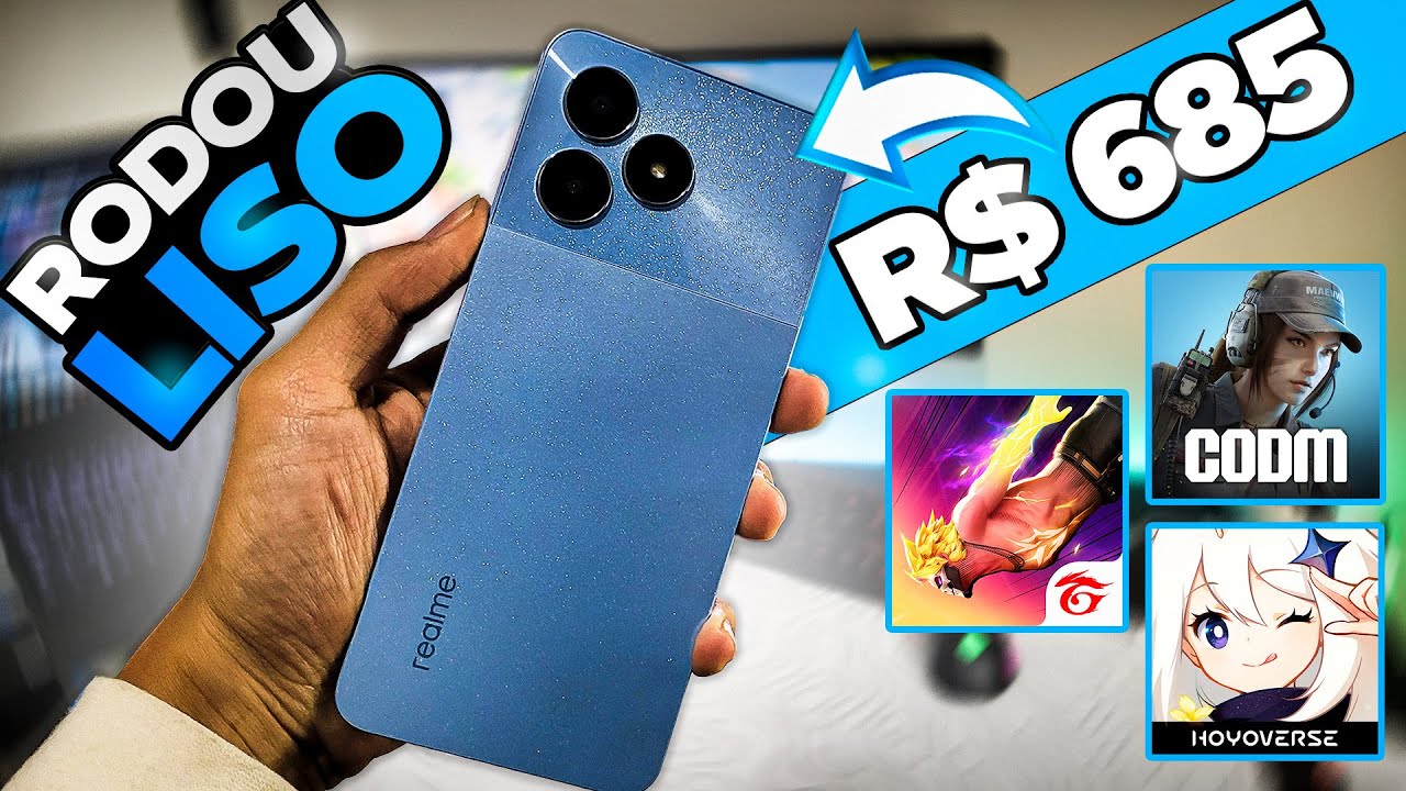 R$685 REAIS! REALME NOTE 50 TESTE DE JOGOS - CELULAR BARATINHO