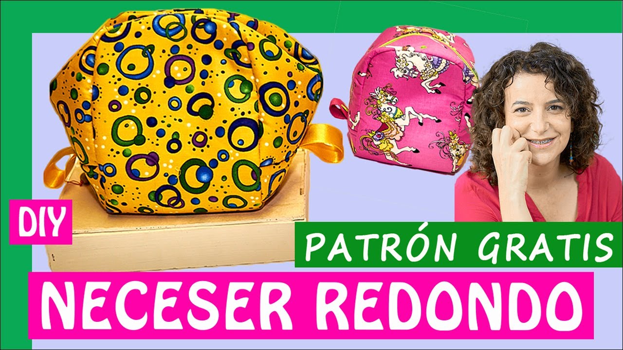 👛 NECESER REDONDO de tela | con cremallera (PATRONES GRATIS) ✅🆓