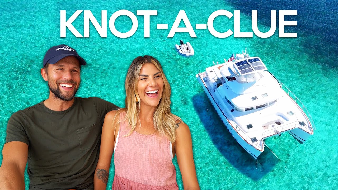 COUPLE LIVING ON A CATAMARAN- TOUR OF THEIR TINY HOME!
