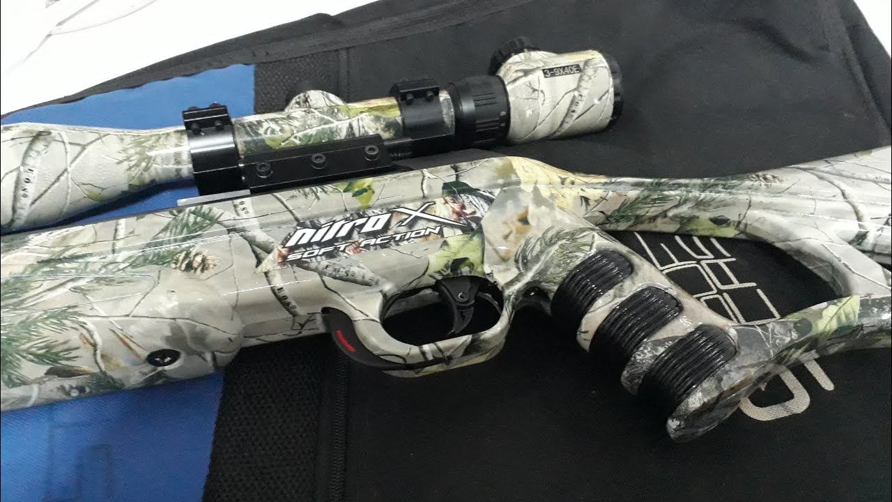Customização Carabina de Pressão CBC Nitro X1000 F22 Montenegro 5,5mm com Pintura Hidrográfica.