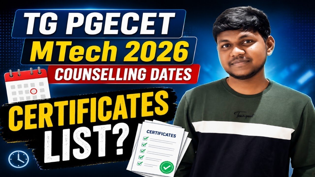 TG PGECET 2026 Counselling Dates@StudentUpdates247 